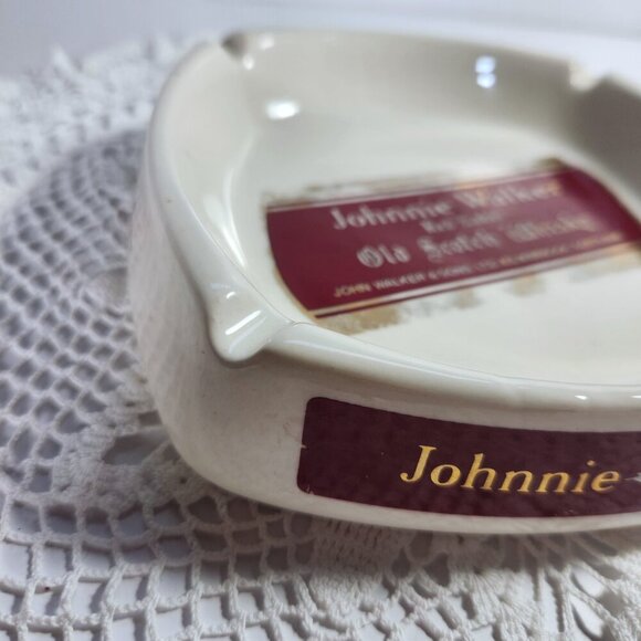 Vintage Johnnie Walker Red Label Ashtray Old Scotch Whisky Square Cerami… - Picture 4 of 10